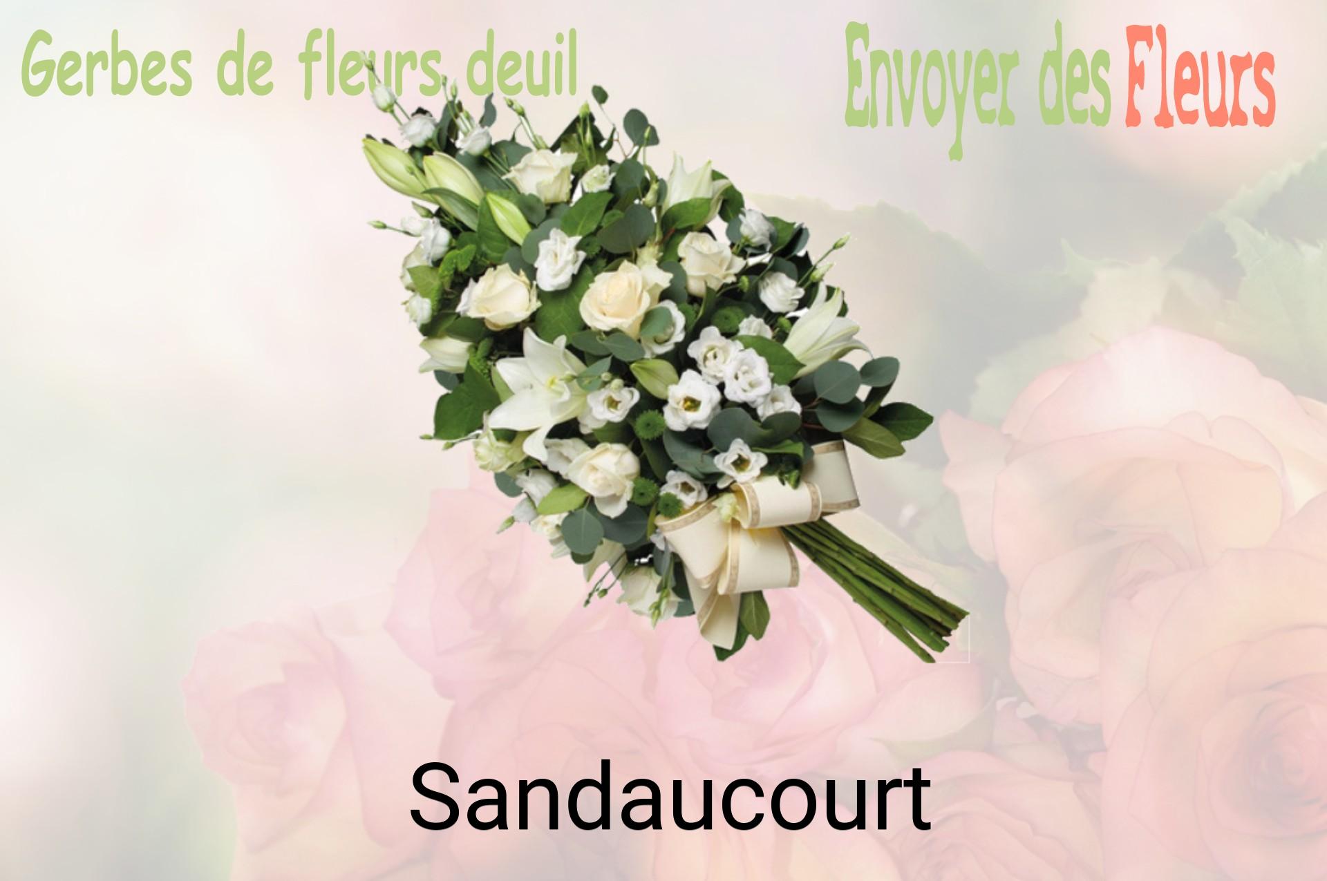 Gerbe de fleurs de deuil livrée à Sandaucourt